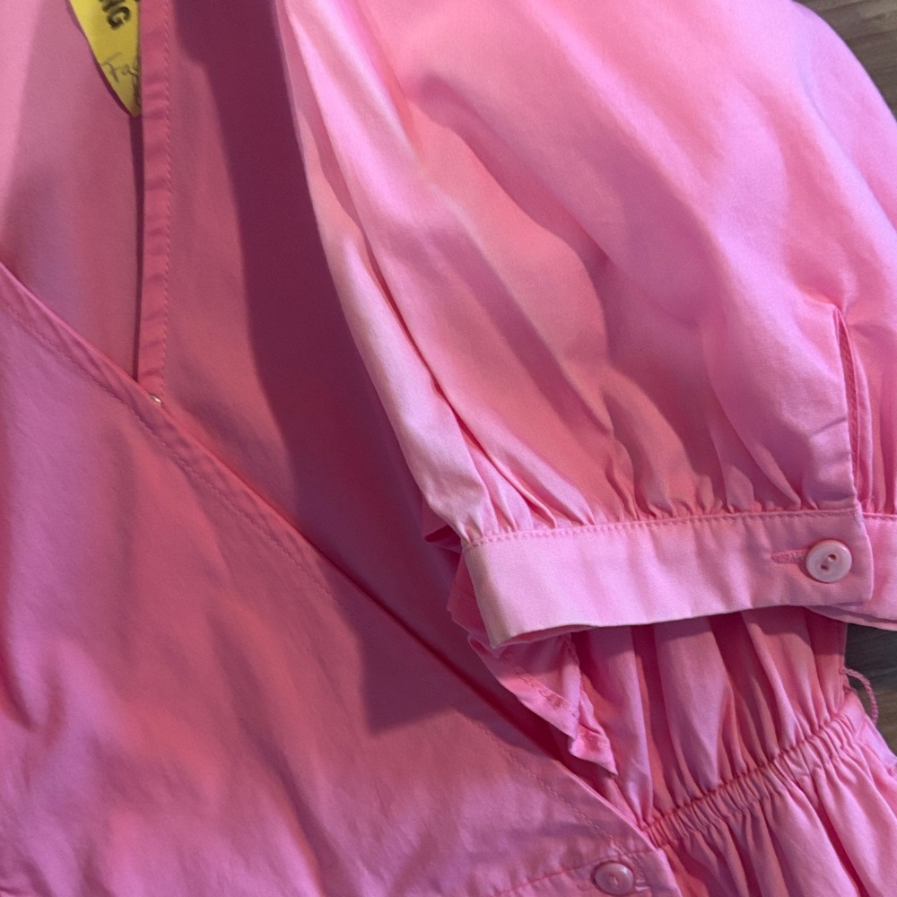Zara Pink Ruffle Sleeve Dress - Picture 6 of 7